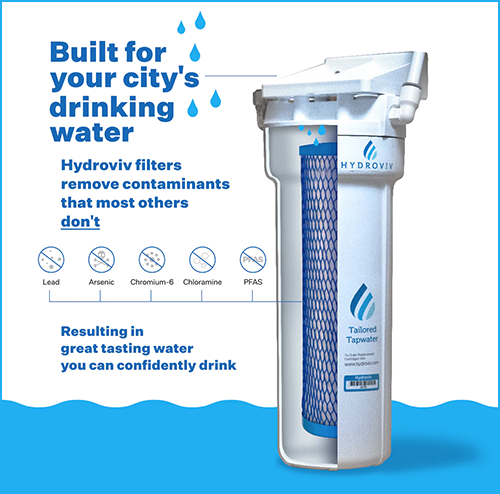 hydroviv filters city drinking water